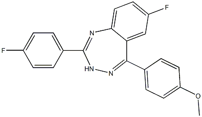 7-fluoro-2-(4-fluorophenyl)-5-(4-methoxyphenyl)-3H-1,3,4-benzotriazepine