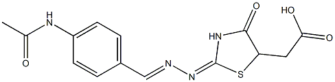 (2-{[4-(acetylamino)benzylidene]hydrazono}-4-oxo-1,3-thiazolidin-5-yl)acetic acid