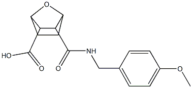 3-{[(4-methoxybenzyl)amino]carbonyl}-7-oxabicyclo[2.2.1]heptane-2-carboxylic acid Structure