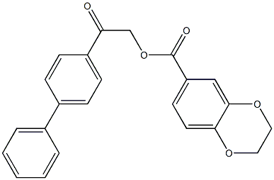 2-[1,1'-biphenyl]-4-yl-2-oxoethyl 2,3-dihydro-1,4-benzodioxine-6-carboxylate Structure
