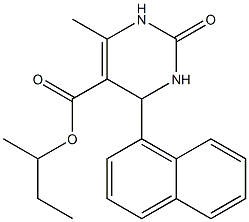 sec-butyl 6-methyl-4-(1-naphthyl)-2-oxo-1,2,3,4-tetrahydro-5-pyrimidinecarboxylate Structure