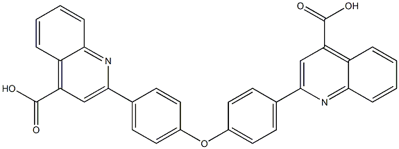 2-{4-[4-(4-carboxy-2-quinolinyl)phenoxy]phenyl}-4-quinolinecarboxylic acid Structure