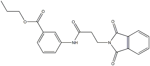 propyl 3-{[3-(1,3-dioxo-1,3-dihydro-2H-isoindol-2-yl)propanoyl]amino}benzoate Structure