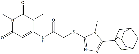 2-{[5-(1-adamantyl)-4-methyl-4H-1,2,4-triazol-3-yl]sulfanyl}-N-(1,3-dimethyl-2,6-dioxo-1,2,3,6-tetrahydro-4-pyrimidinyl)acetamide