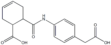 6-{[4-(carboxymethyl)anilino]carbonyl}-3-cyclohexene-1-carboxylic acid 结构式