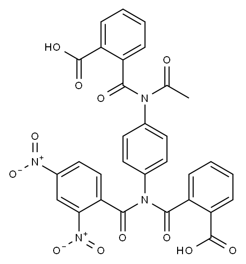 2-[(4-[acetyl(2-carboxybenzoyl)amino]{2,4-bisnitrobenzoyl}anilino)carbonyl]benzoic acid