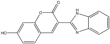 3-(1H-benzimidazol-2-yl)-7-hydroxy-2H-chromen-2-one Structure