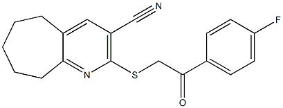 2-{[2-(4-fluorophenyl)-2-oxoethyl]sulfanyl}-6,7,8,9-tetrahydro-5H-cyclohepta[b]pyridine-3-carbonitrile