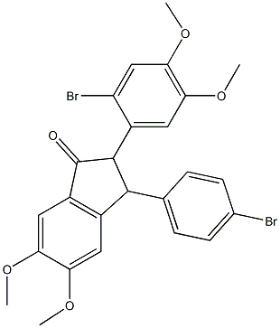 2-(2-bromo-4,5-dimethoxyphenyl)-3-(4-bromophenyl)-5,6-dimethoxy-1-indanone Structure