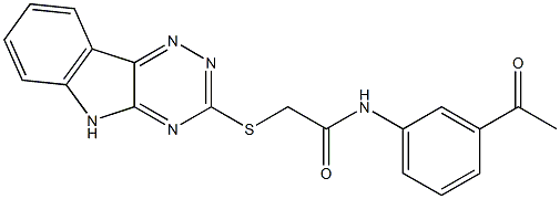 N-(3-acetylphenyl)-2-(5H-[1,2,4]triazino[5,6-b]indol-3-ylsulfanyl)acetamide