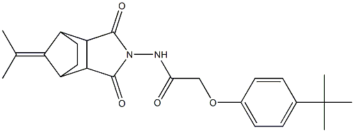 2-(4-tert-butylphenoxy)-N-[10-(1-methylethylidene)-3,5-dioxo-4-azatricyclo[5.2.1.0~2,6~]dec-4-yl]acetamide Struktur