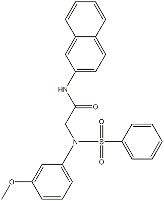 2-[3-methoxy(phenylsulfonyl)anilino]-N-(2-naphthyl)acetamide