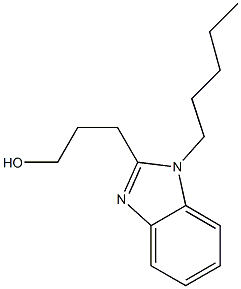 3-(1-pentyl-1H-benzimidazol-2-yl)propan-1-ol Structure