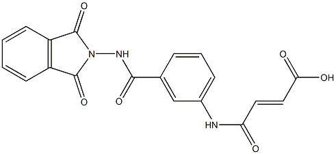 4-(3-{[(1,3-dioxo-1,3-dihydro-2H-isoindol-2-yl)amino]carbonyl}anilino)-4-oxo-2-butenoic acid 结构式