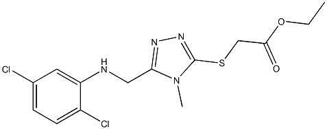 ethyl [(5-{[(2,5-dichlorophenyl)amino]methyl}-4-methyl-4H-1,2,4-triazol-3-yl)sulfanyl]acetate Struktur