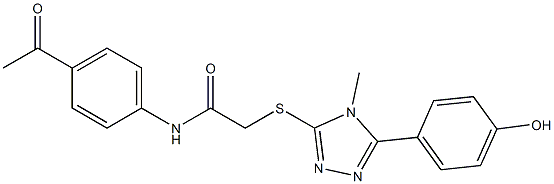 N-(4-acetylphenyl)-2-{[5-(4-hydroxyphenyl)-4-methyl-4H-1,2,4-triazol-3-yl]sulfanyl}acetamide Struktur