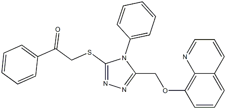 1-phenyl-2-({4-phenyl-5-[(8-quinolinyloxy)methyl]-4H-1,2,4-triazol-3-yl}sulfanyl)ethanone|