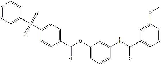3-[(3-methoxybenzoyl)amino]phenyl 4-(phenylsulfonyl)benzoate
