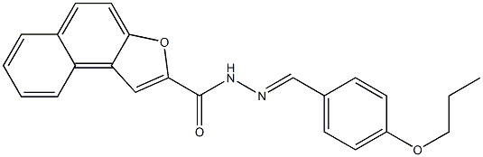 N'-(4-propoxybenzylidene)naphtho[2,1-b]furan-2-carbohydrazide,,结构式