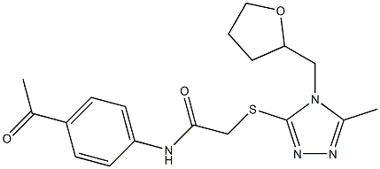 N-(4-acetylphenyl)-2-{[5-methyl-4-(tetrahydrofuran-2-ylmethyl)-4H-1,2,4-triazol-3-yl]sulfanyl}acetamide