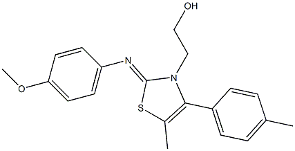 2-(2-[(4-methoxyphenyl)imino]-5-methyl-4-(4-methylphenyl)-1,3-thiazol-3(2H)-yl)ethanol