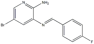 N-(2-amino-5-bromo-3-pyridinyl)-N-(4-fluorobenzylidene)amine Struktur
