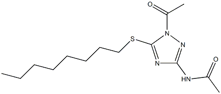N-[1-acetyl-5-(octylsulfanyl)-1H-1,2,4-triazol-3-yl]acetamide Struktur
