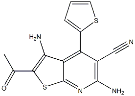 2-acetyl-3,6-diamino-4-(2-thienyl)thieno[2,3-b]pyridine-5-carbonitrile