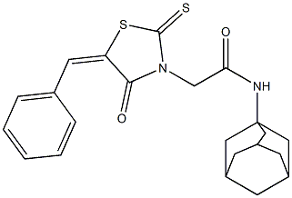 N-(1-adamantyl)-2-(5-benzylidene-4-oxo-2-thioxo-1,3-thiazolidin-3-yl)acetamide