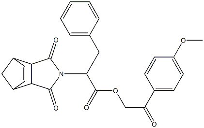 2-(4-methoxyphenyl)-2-oxoethyl 2-(3,5-dioxo-4-azatricyclo[5.2.1.0~2,6~]dec-8-en-4-yl)-3-phenylpropanoate