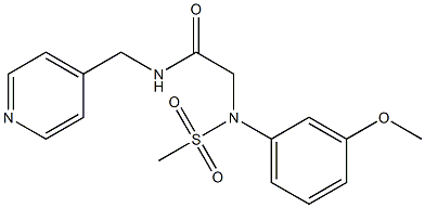 2-[3-methoxy(methylsulfonyl)anilino]-N-(pyridin-4-ylmethyl)acetamide