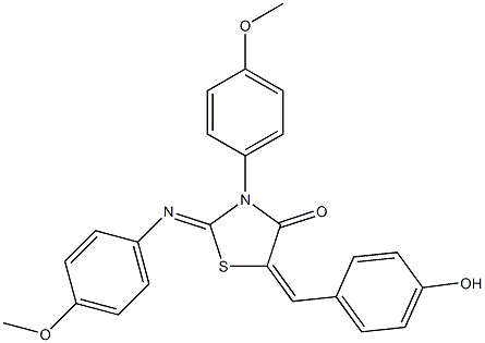 5-(4-hydroxybenzylidene)-3-(4-methoxyphenyl)-2-[(4-methoxyphenyl)imino]-1,3-thiazolidin-4-one