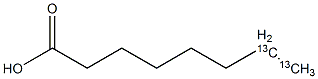 Caprylic  acid-7,8-13C2,,结构式