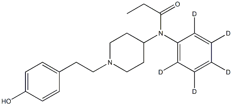 N-Phenyl-d5-N-[1-(2-(4-hydroxyphenyl)ethyl)-4-piperidinyl]propionamide Structure