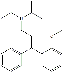 2-Methaoxy-5-methyl-N,N-Bis(1-methylethyl)-gamma-phenylbenzenepropanamine. Struktur