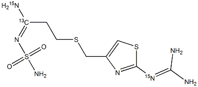 Famotidine-15N2-13C Structure