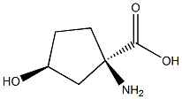(1R,3S)-1-Amino-3-hydroxycyclopentanecarboxylic acid Structure