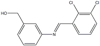 (3-{[(E)-(2,3-dichlorophenyl)methylidene]amino}phenyl)methanol Struktur