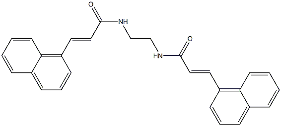 (E)-3-(1-naphthyl)-N-(2-{[(E)-3-(1-naphthyl)-2-propenoyl]amino}ethyl)-2-propenamide 结构式