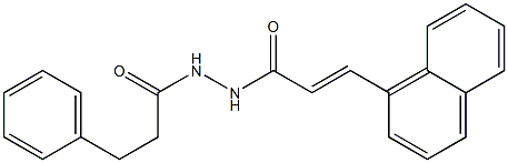(E)-3-(1-naphthyl)-N'-(3-phenylpropanoyl)-2-propenohydrazide 结构式