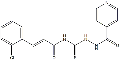 (E)-3-(2-chlorophenyl)-N-[(2-isonicotinoylhydrazino)carbothioyl]-2-propenamide Struktur