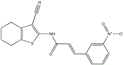 (E)-N-(3-cyano-4,5,6,7-tetrahydro-1-benzothiophen-2-yl)-3-(3-nitrophenyl)-2-propenamide Structure