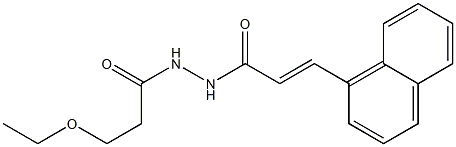 (E)-N'-(3-ethoxypropanoyl)-3-(1-naphthyl)-2-propenohydrazide Structure
