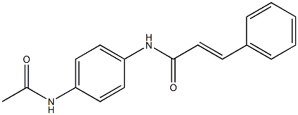 (E)-N-[4-(acetylamino)phenyl]-3-phenyl-2-propenamide Structure