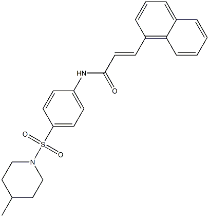  (E)-N-{4-[(4-methyl-1-piperidinyl)sulfonyl]phenyl}-3-(1-naphthyl)-2-propenamide