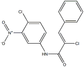 (Z)-2-chloro-N-(4-chloro-3-nitrophenyl)-3-phenyl-2-propenamide Struktur