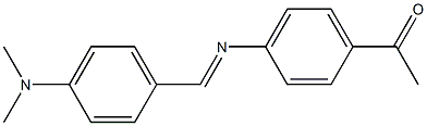 1-[4-({(E)-[4-(dimethylamino)phenyl]methylidene}amino)phenyl]-1-ethanone Struktur