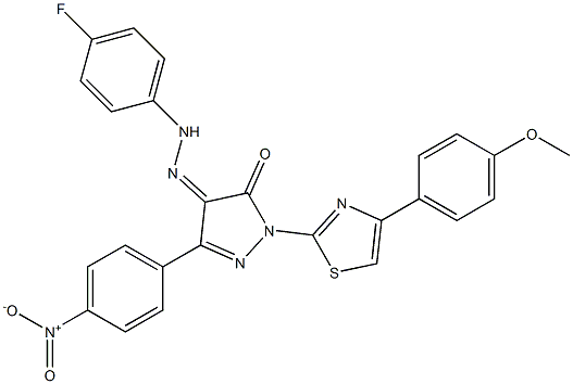 1-[4-(4-methoxyphenyl)-1,3-thiazol-2-yl]-3-(4-nitrophenyl)-1H-pyrazole-4,5-dione 4-[N-(4-fluorophenyl)hydrazone]