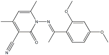 1-{[(E)-1-(2,4-dimethoxyphenyl)ethylidene]amino}-4,6-dimethyl-2-oxo-1,2-dihydro-3-pyridinecarbonitrile