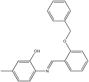 2-({(E)-[2-(benzyloxy)phenyl]methylidene}amino)-5-methylphenol Struktur